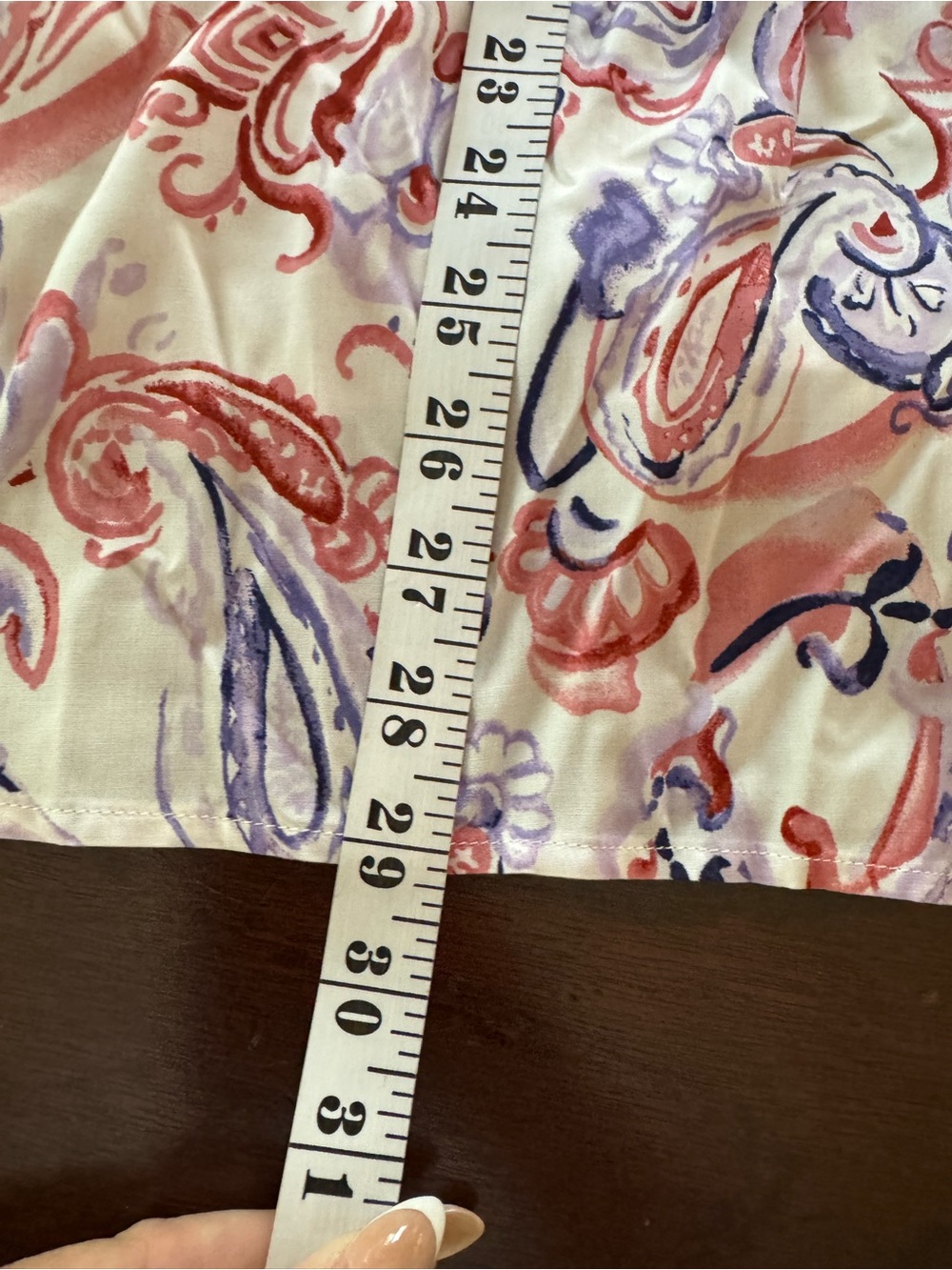 Talbots Pink Paisley Ruffle-Trim Button Blouse - Picture 7 of 7